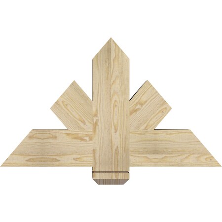 Ekena Millwork Kennewick Rough Sawn Timber Gable Bracket, Douglas Fir, 36"W x 21"H x 4"D x 6"F, 14/12 Pitch GBW036X21X0406KEN00RDF